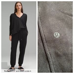 Lululemon Scuba Jogger High Rise HR black drawstring 2 XS full length